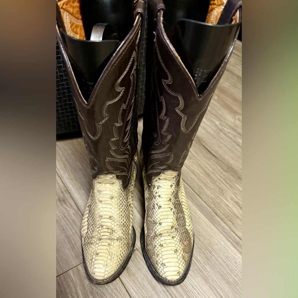 Double H Orange and Yellow Quilted Boots